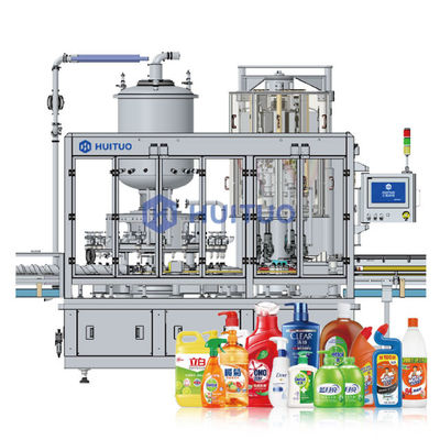 Huituo roterende vloeistofflessenvul- en klemafdekmachine monoblok ontworpen om uw bottellijn te vereenvoudigen