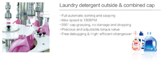 Plastic Flessen Vloeibare Wasmiddel het Vullen het Afdekken Machine 2L 3L 4L 5L