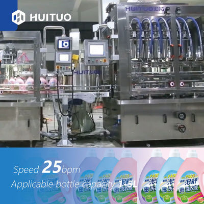 Plastic Flessen Vloeibare Wasmiddel het Vullen het Afdekken Machine 2L 3L 4L 5L