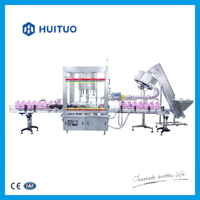 Huituo automatische pistion het vullen machine voor vloeibaar detergens en dishwash grote volumeflessen