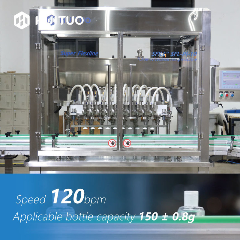 Huituo 10 Hoofd Lineaire Servo Plastic het Flessenvullenmachine van het Zuigerhuisdier voor Babyolie